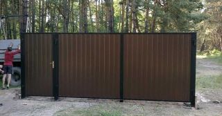 Купить распашные ворота из профнастила Югорск, цена от 2766 руб.